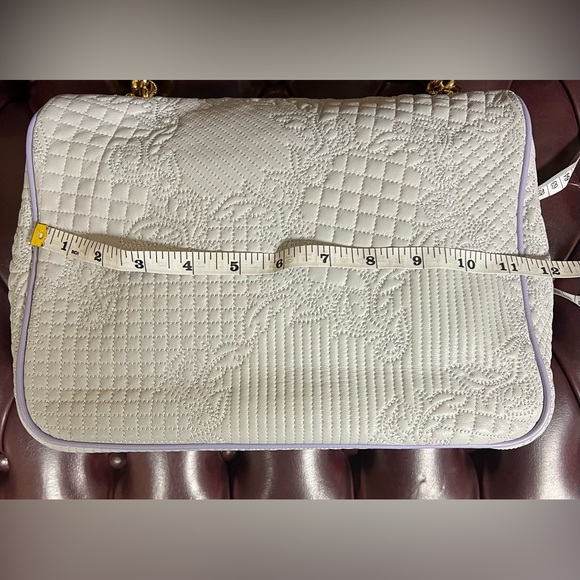 Versace Purple Micro Vanitas Flap Shoulder Bag with Chain - Picture 14 of 16